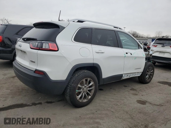 2020 Jeep Cherokee Altitude with VIN 1C4PJMLB9LD518928, listed as a Copart auction lot 43690845 with 55,377 mi miles and Salvage Title. Bid and sale history available at carsss.com. Image 3.