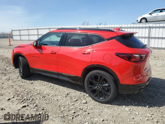 2020 Chevrolet Blazer RS with VIN 3GNKBKRS8LS551946, listed as a Copart auction lot 53561305 with 62,697 mi miles and Salvage title. Bid and sale history available at DreamBid. Image 2.