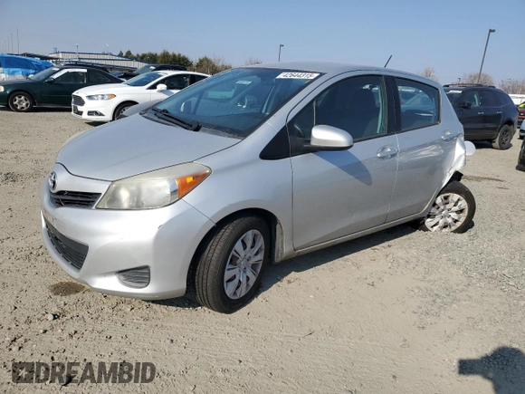 2014 Toyota Yaris L with VIN VNKKTUD36EA002386, listed as a Copart auction lot 42644315 with 168,476 mi miles and Salvage Title. Bid and sale history available at carsss.com. Image 1.