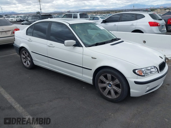 2004 BMW 3 Series 325i with VIN WBAET37444NJ45412, listed as a IAAI auction lot 41766838 with 1 mi miles. Bid and sale history available at carsss.com. Image 1.