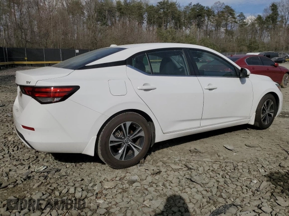 2022 Nissan Sentra SV with VIN 3N1AB8CV0NY287652, listed as a Copart auction lot 50783985 with 77,033 mi miles and Salvage Title. Bid and sale history available at carsss.com. Image 3.