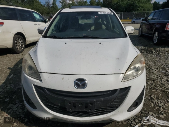 2014 Mazda 5 Touring with VIN JM1CW2CL5E0165062, listed as a Copart auction lot 72452994 with 177,939 mi miles and Salvage Title. Bid and sale history available at DreamBid. Image 5.