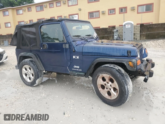 2003 Jeep Wrangler X with VIN 1J4FA39S93P315950, listed as a Copart auction lot 59563295 with Not provided miles and Salvage title. Bid and sale history available at DreamBid. Image 4.