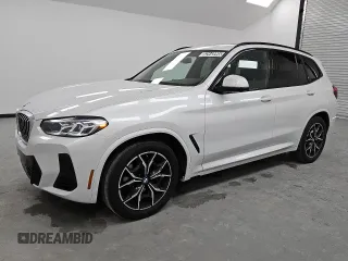 2024 BMW X3 sDrive30i with VIN 5UX43DP08R9W57559, listed as a Copart auction lot 52648995 with 23,026 mi miles and Clean Title. Bid and sale history available at DreamBid. Image 1.