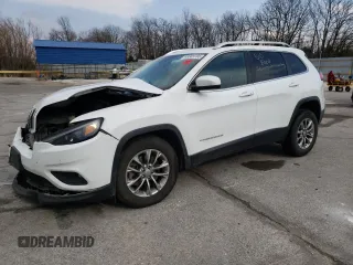 2021 Jeep Cherokee Latitude Plus with VIN 1C4PJMLB7MD133367, listed as a Copart auction lot 49389785 with 156,663 mi miles and Salvage title. Bid and sale history available at DreamBid. Image 1.
