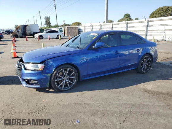 2016 Audi S4 Premium Plus with VIN WAUBGAFL5GA007622, listed as a Copart auction lot 48794095 with 93,256 mi miles and Salvage Title. Bid and sale history available at carsss.com. Image 1.