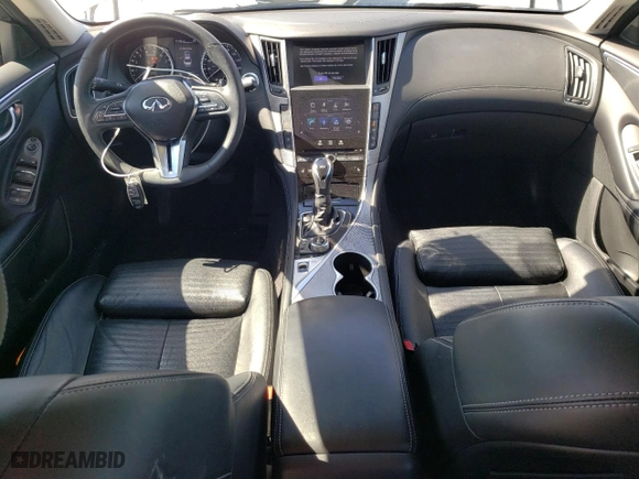 2018 Infiniti Q50 3.0t LUXE with VIN JN1EV7AP2JM354580, listed as a Copart auction lot 47862575 with 52,089 mi miles and Salvage Title. Bid and sale history available at carsss.com. Image 8.