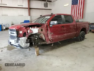 2020 Chevrolet Silverado 1500 LT with VIN 3GCPWCED7LG168597, listed as a Copart auction lot 50857415 with 45,375 mi miles and Salvage Title. Bid and sale history available at carsss.com. Image 1.