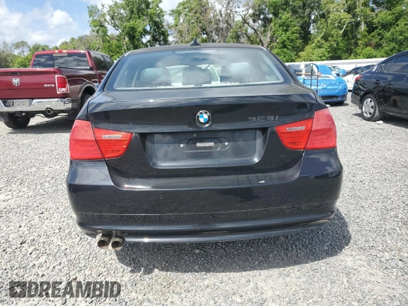 2009 BMW 3 Series 328i with VIN WBAPH77519NM28190, listed as a Copart auction lot 51776205 with 90,044 mi miles and Salvage Title. Bid and sale history available at carsss.com. Image 6.
