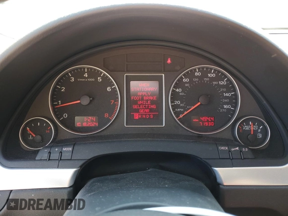 2007 Audi A4 with VIN WAUKF98E57A152630, listed as a Copart auction lot 76927614 with 71,930 mi miles and Salvage title. Bid and sale history available at DreamBid. Image 9.