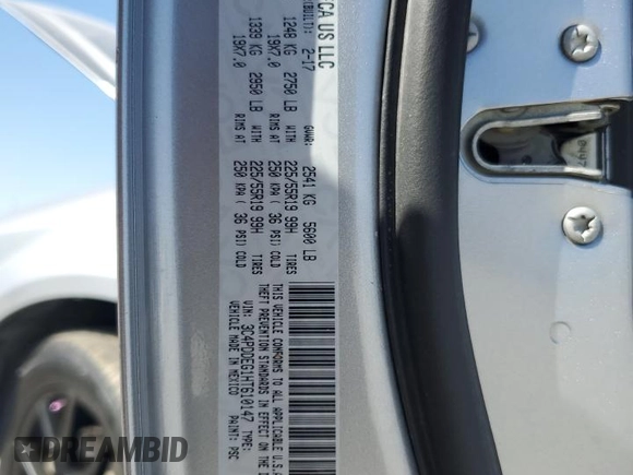 2017 Dodge Journey GT with VIN 3C4PDDEG1HT610147, listed as a Copart auction lot 49161575 with 113,552 mi miles and Salvage Title. Bid and sale history available at DreamBid. Image 15.