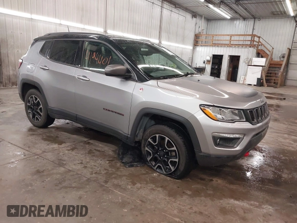 2019 Jeep Compass Trailhawk with VIN 3C4NJDDB8KT667863, listed as a IAAI auction lot 41944001 with 80,635 mi miles and . Bid and sale history available at DreamBid. Image 1.