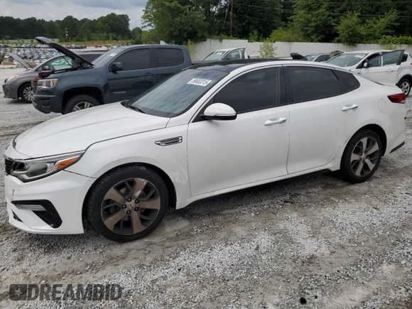 2019 Kia Optima LX with VIN 5XXGT4L35KG368419, listed as a Copart auction lot 59683315 with 80,449 mi miles and Salvage title. Bid and sale history available at DreamBid. Image 1.