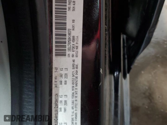 2008 Dodge Avenger R/T with VIN 1B3LC76M68N108372, listed as a Copart auction lot 42932185 with 157,140 mi miles and Salvage Title. Bid and sale history available at DreamBid. Image 12.