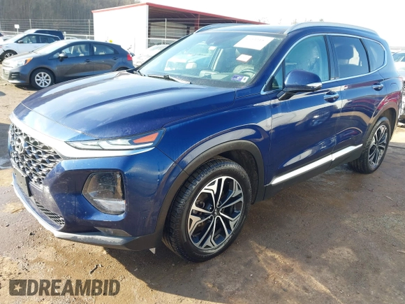 2019 Hyundai Santa Fe Ultimate with VIN 5NMS5CAA6KH117104, listed as a IAAI auction lot 41639157 with 75,507 mi miles and . Bid and sale history available at DreamBid. Image 21.