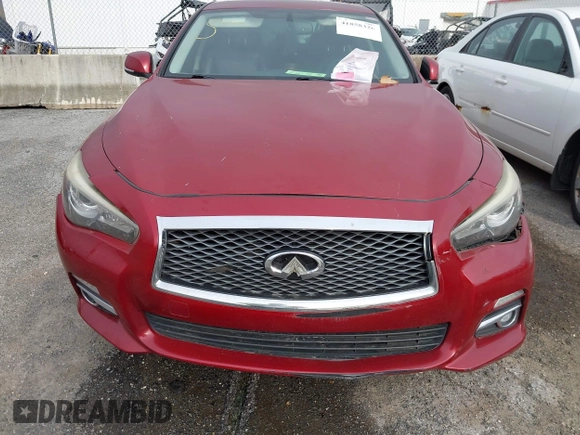 2014 Infiniti Q50 Premium with VIN JN1BV7AR7EM699016, listed as a IAAI auction lot 41858326 with 222,127 mi miles. Bid and sale history available at carsss.com. Image 10.