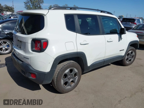 2018 Jeep Renegade Sport with VIN ZACCJBAB2JPG99648, listed as a IAAI auction lot 42337571 with 127,402 mi miles and . Bid and sale history available at DreamBid. Image 4.