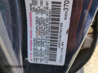 2001 Mitsubishi Montero ES z VIN JA4MT21H81P001568, wystawiony jako Copart lot #57666105 z przebiegiem 203 228 mil mil oraz Szkoda całkowita • Salvage title. Historia ofert i sprzedaży dostępna na DreamBid. Obrazek 12.