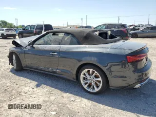 2021 Audi A5 Cabriolet Premium Plus z VIN WAUWAGF56MN004871, wystawiony jako Copart lot #56628655 z przebiegiem Nie podano mil oraz Szkoda całkowita • Salvage title. Historia ofert i sprzedaży dostępna na DreamBid. Obrazek 2.