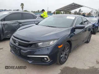 2020 Honda Civic Sedan EX-L with VIN 19XFC1F74LE209538, listed as a IAAI auction lot 42035988 with 51,893 mi miles. Bid and sale history available at carsss.com. Image 2.