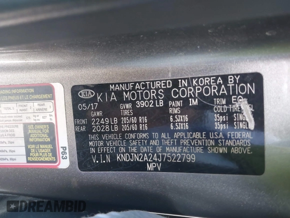 2018 Kia Soul with VIN KNDJN2A24J7522799, listed as a IAAI auction lot 41144225 with 46,459 mi miles. Bid and sale history available at carsss.com. Image 9.