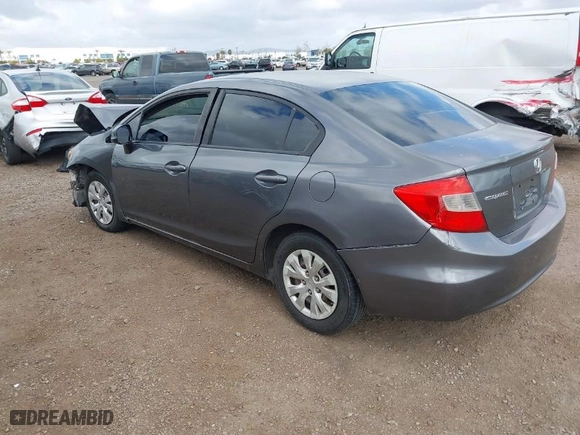 2012 Honda Civic Sdn LX with VIN 19XFB2F56CE376359, listed as a IAAI auction lot 41549725 with 1 mi miles. Bid and sale history available at carsss.com. Image 3.