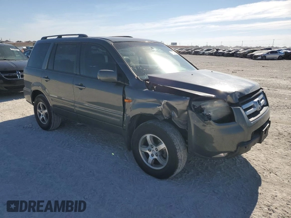 2007 Honda Pilot EX-L with VIN 5FNYF287X7B035543, listed as a Copart auction lot 41758695 with 220,347 mi miles and Salvage Title. Bid and sale history available at DreamBid. Image 4.