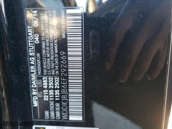 2014 Mercedes-Benz E-Class E 350 with VIN WDDKJ8JB6EF292669, listed as a Copart auction lot 85702734 with 182,924 mi miles and Clean Title. Bid and sale history available at carsss.com. Image 12.