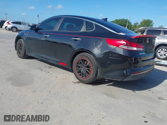 2018 Kia Optima LX with VIN 5XXGT4L33JG195305, listed as a IAAI auction lot 41943348 with 174,458 mi miles. Bid and sale history available at carsss.com. Image 3.