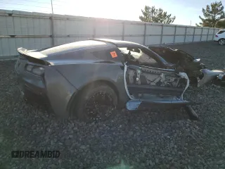 2015 Chevrolet Corvette Z06 2LZ with VIN 1G1YS2D62F5609540, listed as a Copart auction lot 81647914 with 0 mi miles and Salvage Title. Bid and sale history available at carsss.com. Image 3.
