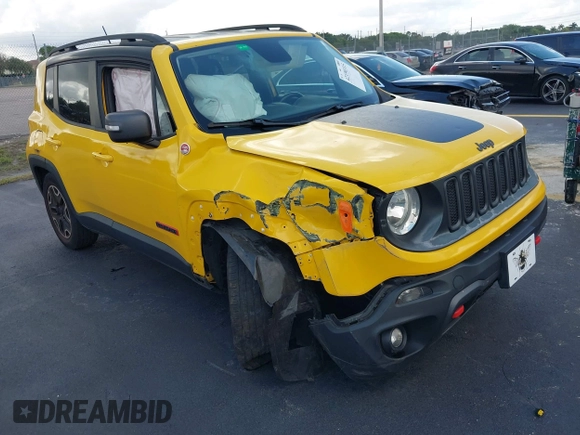 2017 Jeep Renegade Deserthawk with VIN ZACCJBCB3HPF81874, listed as a IAAI auction lot 42190315 with 51,694 mi miles and . Bid and sale history available at DreamBid. Image 6.