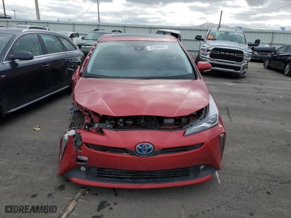 2022 Toyota Prius L Eco with VIN JTDKAMFU7N3158283, listed as a Copart auction lot 45386045 with 0 mi miles and Salvage Title. Bid and sale history available at carsss.com. Image 5.
