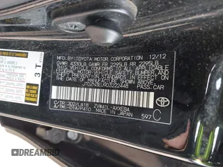 2013 Toyota Prius Two with VIN JTDZN3EU9D3222448, listed as a IAAI auction lot 42068763 with 160,673 mi miles and . Bid and sale history available at carsss.com. Image 9.