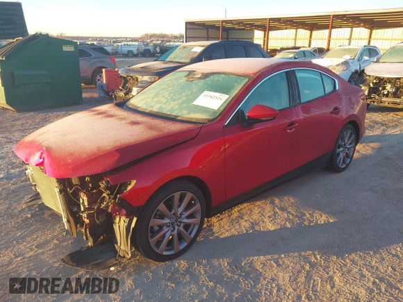 2021 Mazda 3 Select with VIN 3MZBPBBM5MM208715, listed as a IAAI auction lot 41342526 with 35,702 mi miles and . Bid and sale history available at carsss.com. Image 2.
