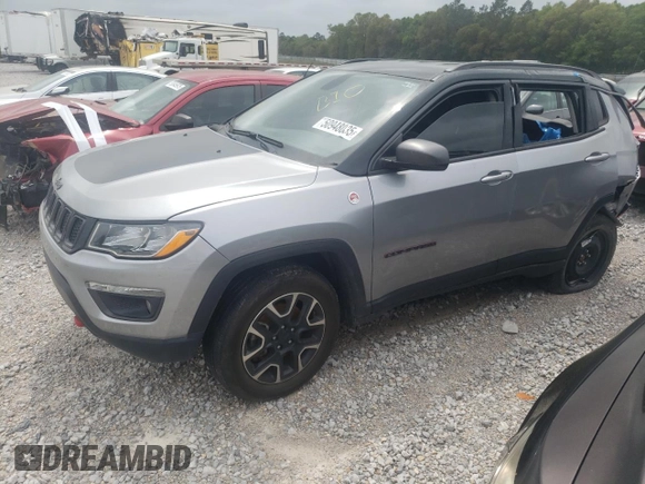 2020 Jeep Compass Trailhawk with VIN 3C4NJDDB6LT195731, listed as a Copart auction lot 50948035 with 80,195 mi miles and Salvage title. Bid and sale history available at DreamBid. Image 1.