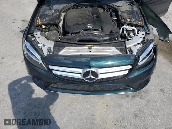 2019 Mercedes-Benz C 300 with VIN 55SWF8DB6KU316217, listed as a Copart auction lot 57811325 with 43,054 mi miles and Salvage title. Bid and sale history available at DreamBid. Image 11.