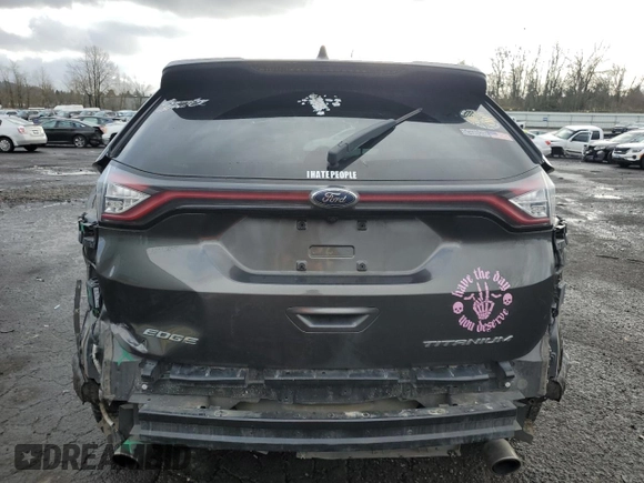 2015 Ford Edge Titanium with VIN 2FMTK4K99FBB56678, listed as a Copart auction lot 86186824 with 117,862 mi miles and Salvage Title. Bid and sale history available at carsss.com. Image 6.