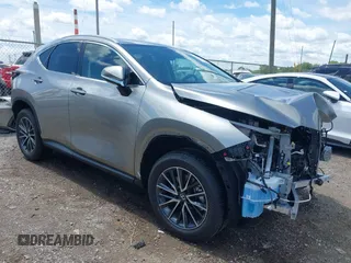 2025 Lexus NX 350 with VIN 2T2AGCEZ3SC080391, listed as a IAAI auction lot 42331282 with 1,464 mi miles and . Bid and sale history available at DreamBid. Image 1.