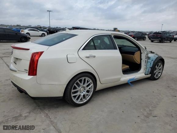 2013 Cadillac ATS Premium with VIN 1G6AE5S38D0124469, listed as a Copart auction lot 86371024 with 0 mi miles and Salvage Title. Bid and sale history available at carsss.com. Image 3.