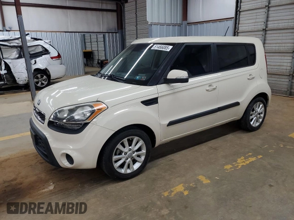 2013 Kia Soul + with VIN KNDJT2A64D7541592, listed as a Copart auction lot 51466085 with 156,560 mi miles and Salvage Title. Bid and sale history available at carsss.com. Image 1.