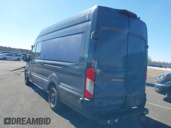 2021 Ford Transit Cargo with VIN 1FTBR3X84MKA54150, listed as a IAAI auction lot 41671756 with 96,556 mi miles and . Bid and sale history available at DreamBid. Image 3.
