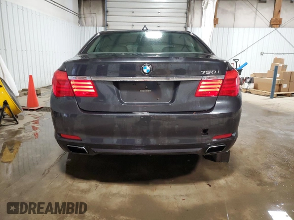 2011 BMW 7 Series 750i xDrive with VIN WBAKC6C51BC394293, listed as a Copart auction lot 55119865 with Not provided miles and Salvage title. Bid and sale history available at DreamBid. Image 6.