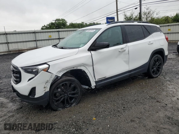 2021 GMC Terrain SLE with VIN 3GKALTEV5ML386042, listed as a Copart auction lot 56867875 with 63,859 mi miles and Salvage title. Bid and sale history available at DreamBid. Image 1.