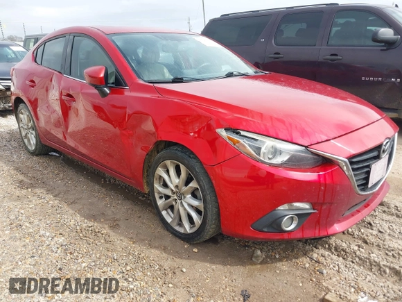 2015 Mazda 3 S Grand Touring z VIN JM1BM1W36F1250561, wystawiony jako IAAI lot #41628951 z przebiegiem 175 622 mil mil oraz . Historia ofert i sprzedaży dostępna na DreamBid. Obrazek 1.