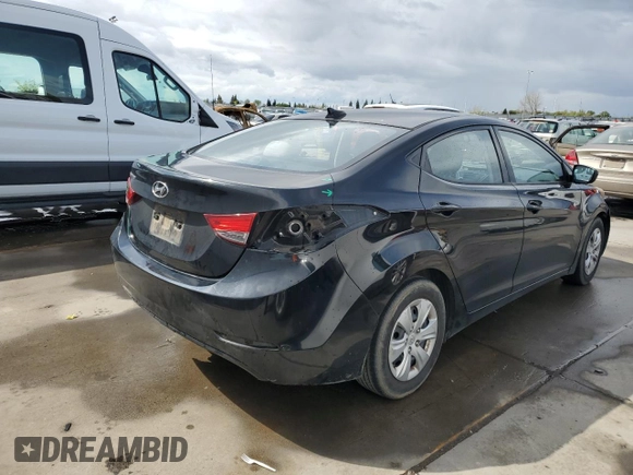 2016 Hyundai Elantra SE with VIN 5NPDH4AE8GH754417, listed as a Copart auction lot 50163685 with 140,004 mi miles and Salvage title. Bid and sale history available at DreamBid. Image 3.