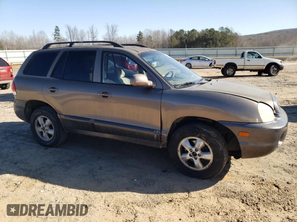 2005 Hyundai Santa Fe GLS with VIN KM8SC73E95U889313, listed as a Copart auction lot 42508925 with 187,643 mi miles and Salvage Title. Bid and sale history available at carsss.com. Image 4.