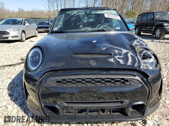 2022 MINI Convertible Cooper S z VIN WMW43DL09N3N62946, wystawiony jako Copart lot #52039284 z przebiegiem 20 736 mil mil oraz Szkoda całkowita • Salvage title. Historia ofert i sprzedaży dostępna na DreamBid. Obrazek 5.