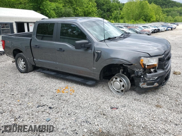 2022 Ford F-150 XL with VIN 1FTEW1EP9NKD36368, listed as a Copart auction lot 57140275 with 52,153 mi miles and Salvage title. Bid and sale history available at DreamBid. Image 4.