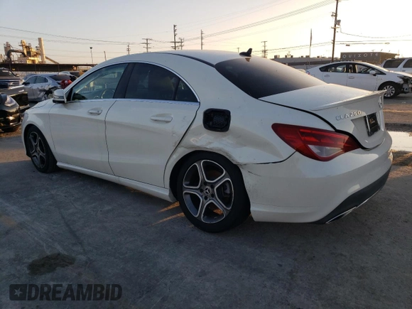 2018 Mercedes-Benz CLA 250 with VIN WDDSJ4EB3JN550780, listed as a Copart auction lot 82153373 with 60,286 mi miles and . Bid and sale history available at DreamBid. Image 2.