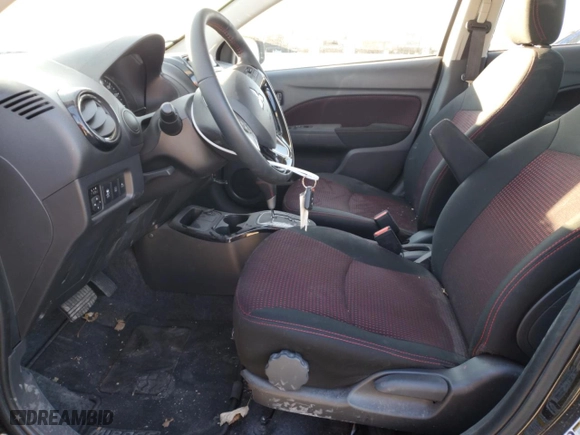 2024 Mitsubishi Mirage Black Edition with VIN ML32AWHJ7RH004957, listed as a Copart auction lot 84560744 with 20819 miles and Salvage Title. Bid and sale history available at carsss.com. Image 7.